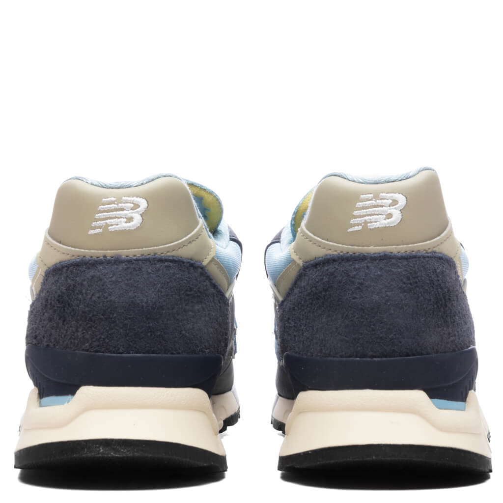 Made in USA 998 - NB Navy/Chrome Blue – Feature