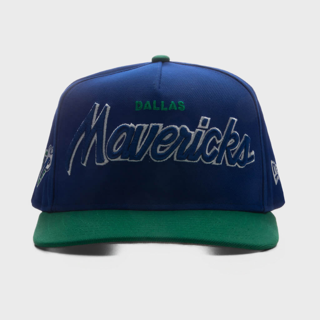 9FIFTY A-Frame Curved Hardwood Classics Script Snapback - Dallas Mavericks