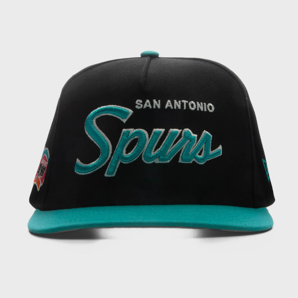 9FIFTY A-Frame Curved Hardwood Classics Script Snapback - San Antonio Spurs