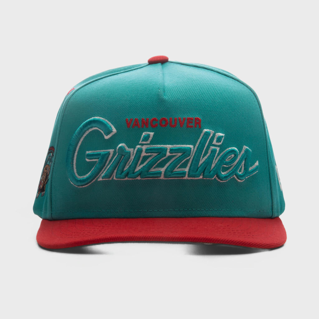 9FIFTY A-Frame Curved Hardwood Classics Script Snapback - Vancouver Grizzlies