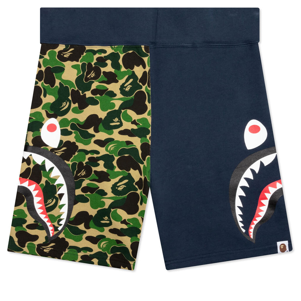 bape ape ABC camo side シャーク スウェットハーフパンツ Abc Camo Side Shark Sweat Shorts - Green – Feature