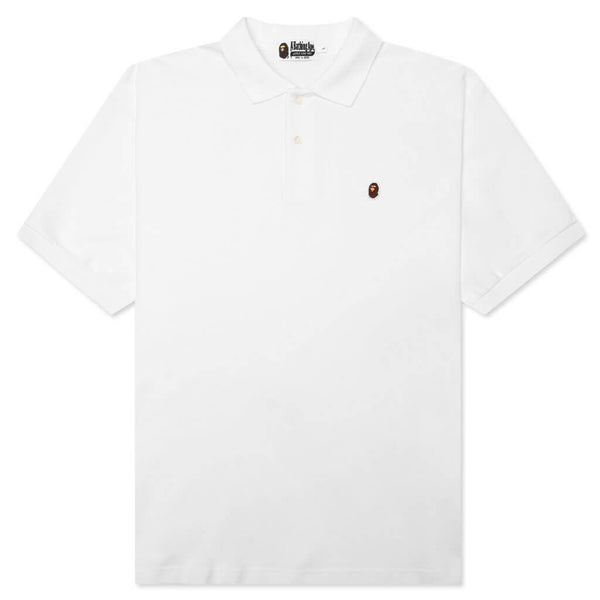 Ape Head One Point Relaxed Fit Polo - White – Feature