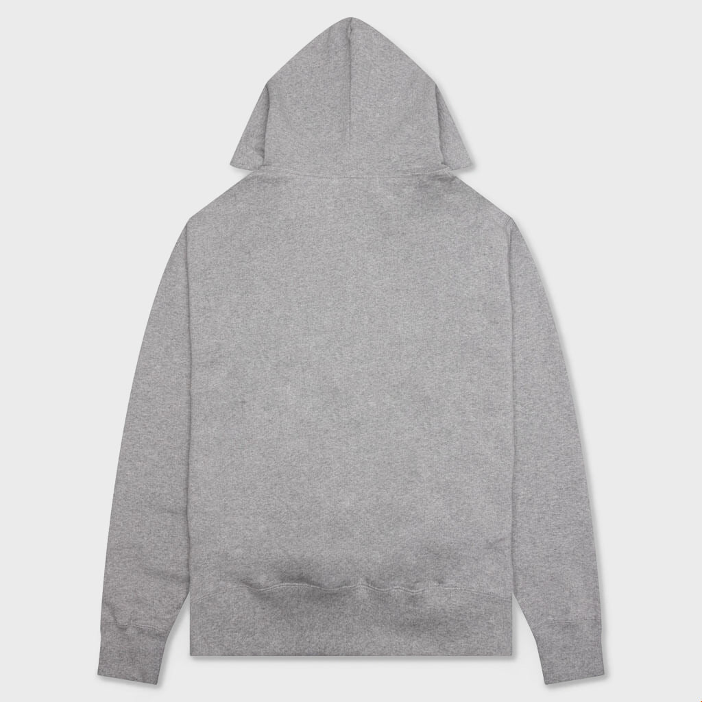College Relaxed Fit Full Zip Hoodie - Gray – Feature