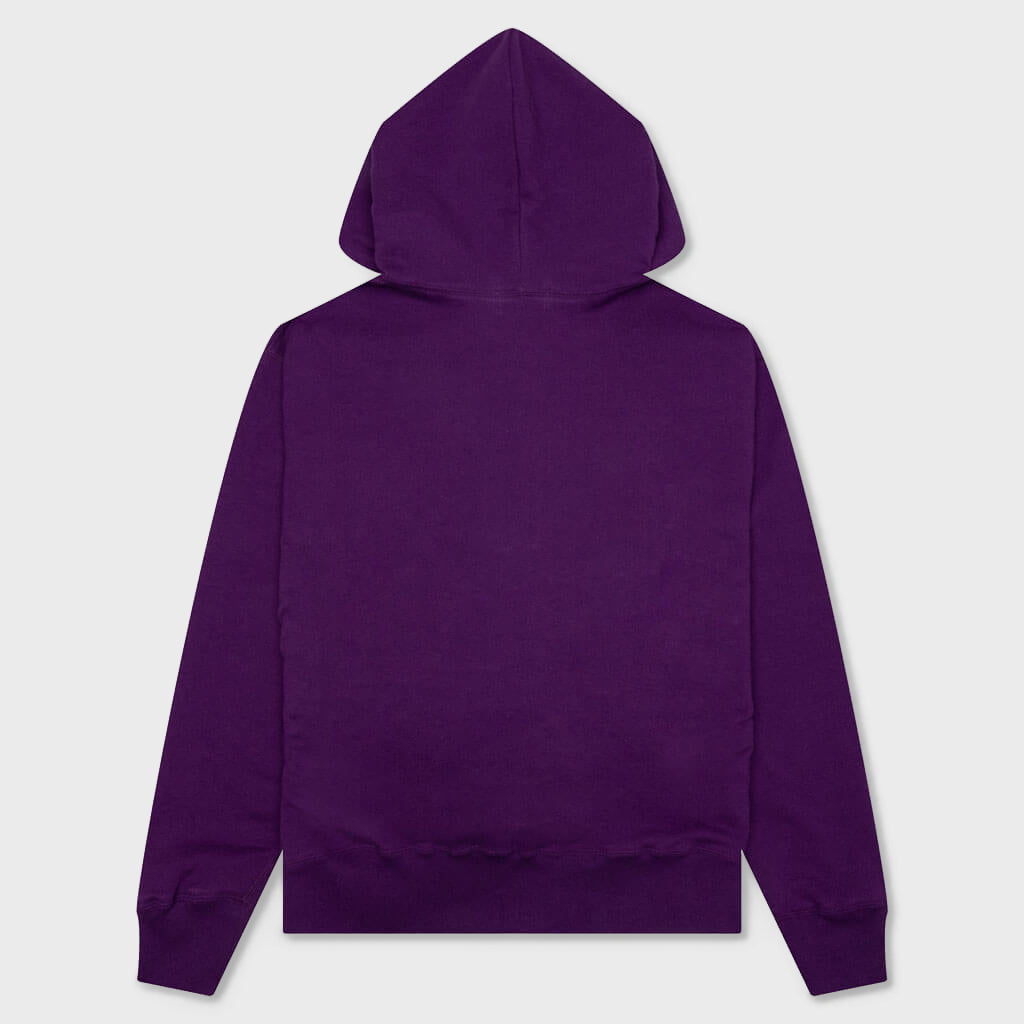 College Relaxed Fit Full Zip Hoodie - Purple – Feature