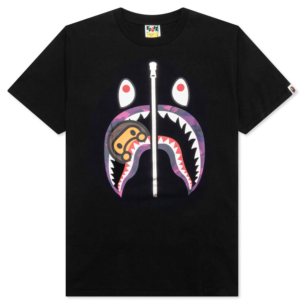 Color Camo Milo Shark Tee - Black/Purple – Feature