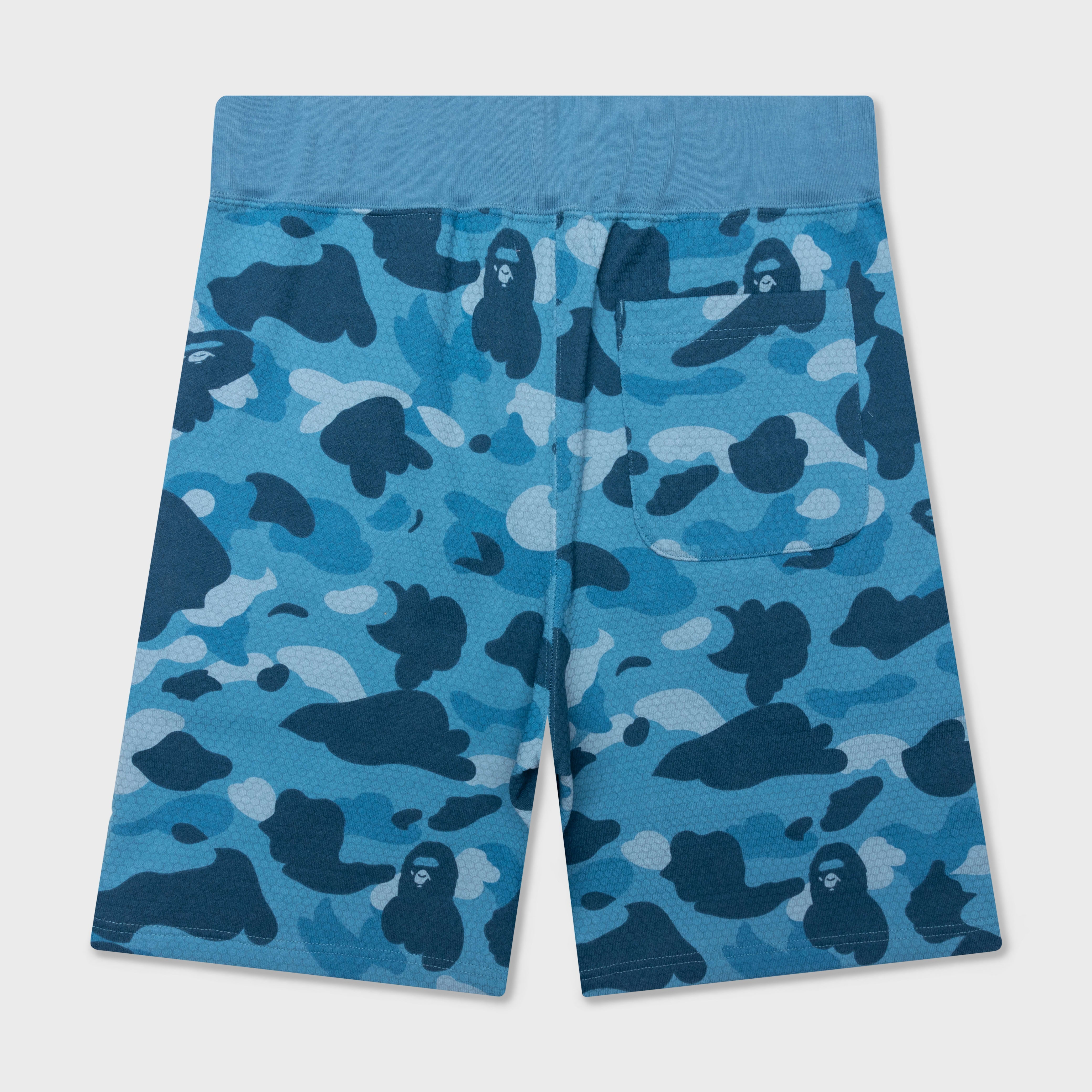 Honeycomb Camo Shark Sweat Shorts - Blue – Feature