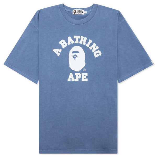Pigment Dyed College Relaxed Fit Tee - Navy
