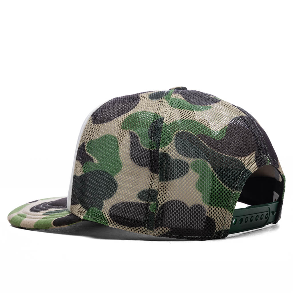 A BATHING APE Abc Camo Nyc Logo Mesh Cap Authentic a bathing ape