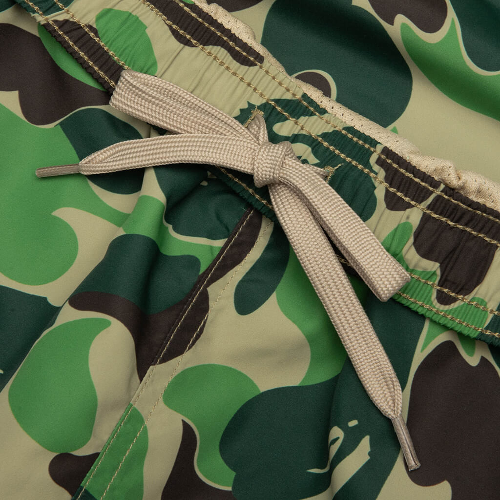 ABC Camo Ape Head One Point Beach Shorts - Green – Feature