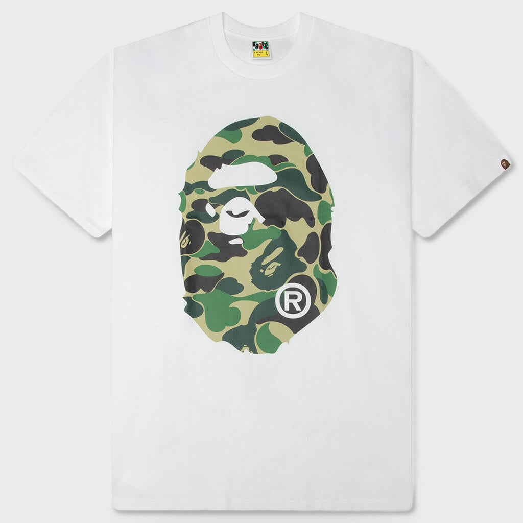 ABC Camo Big Ape Head Tee - White/Green