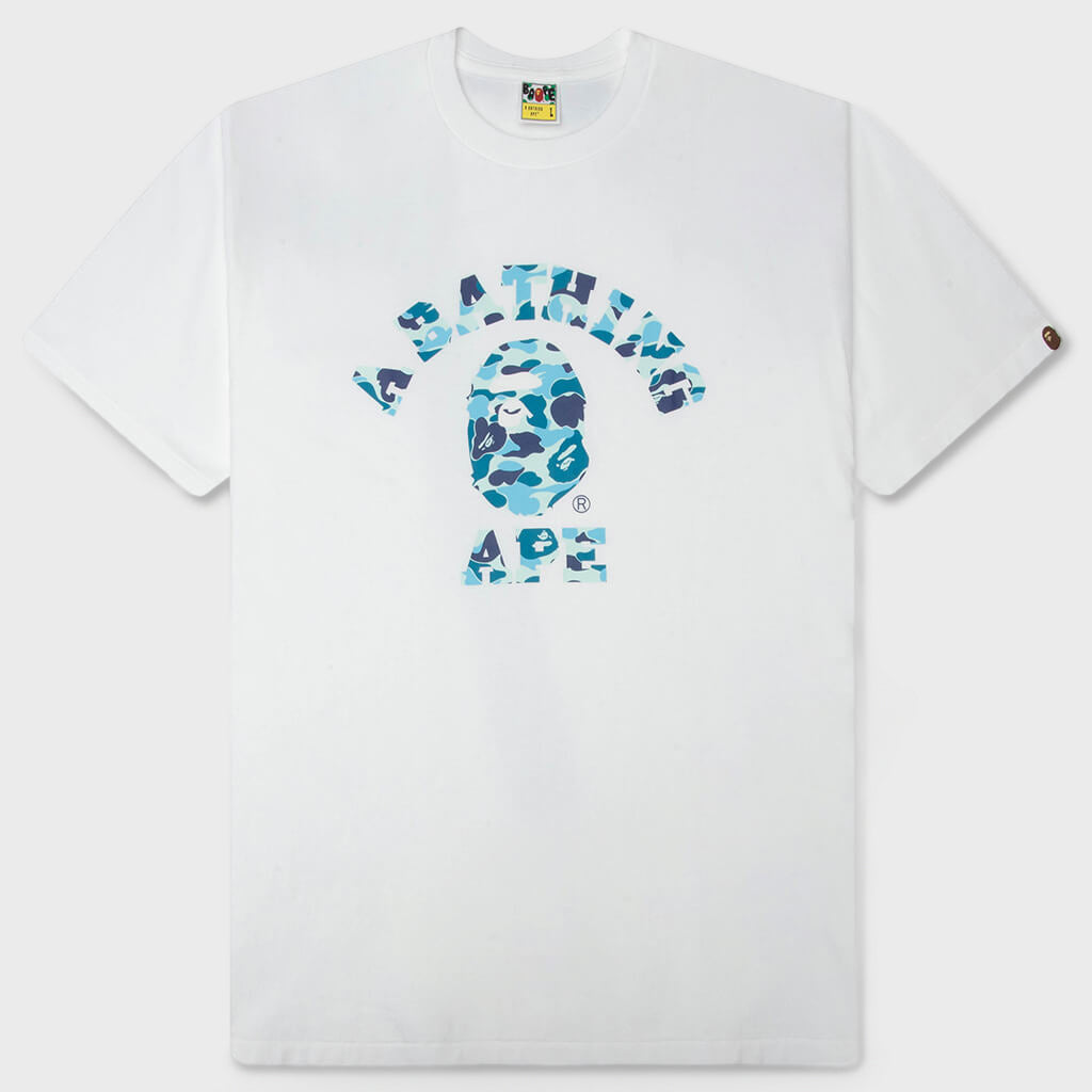 ABC Camo College Tee - White/Blue