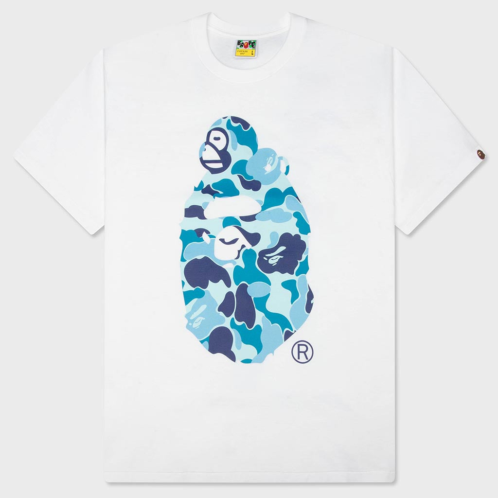 ABC Camo Milo On Big Ape Tee - White/Blue – Feature