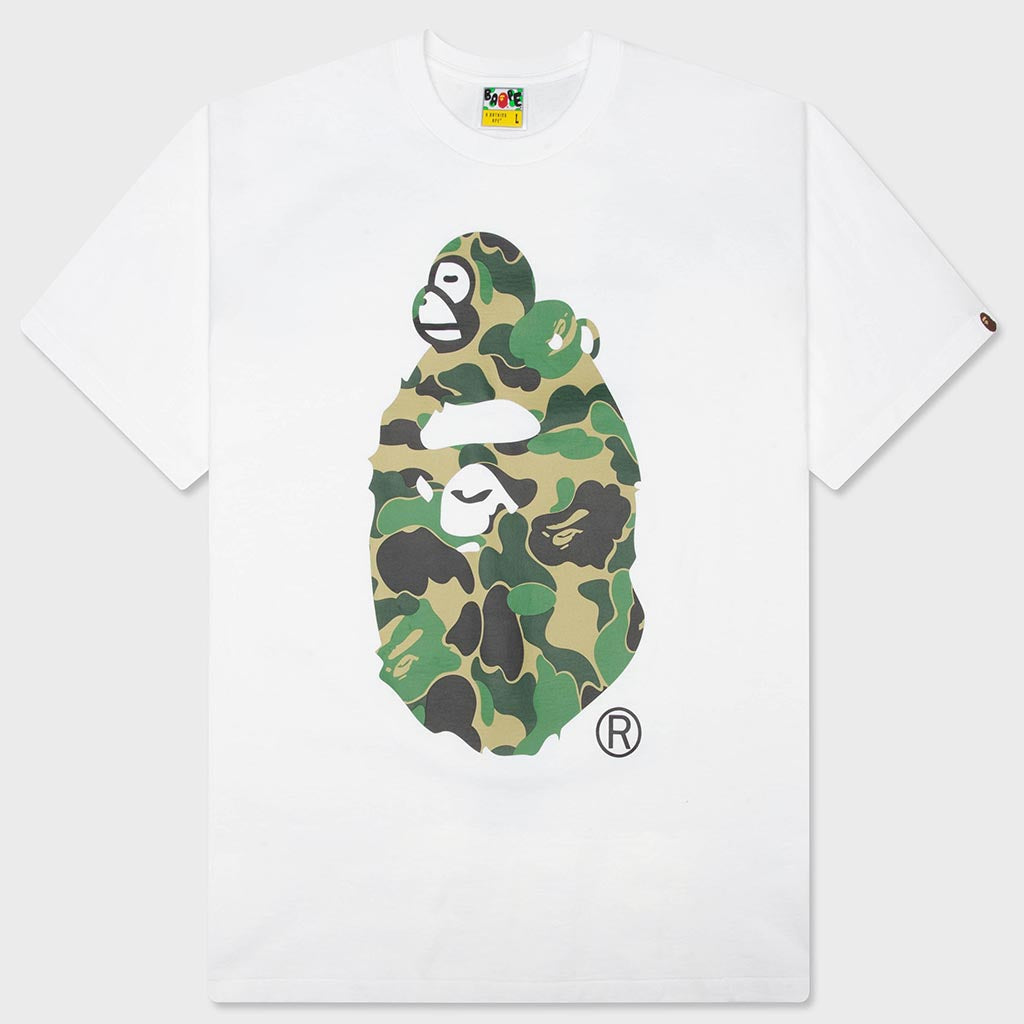 ABC Camo Milo On Big Ape Tee - White/Green