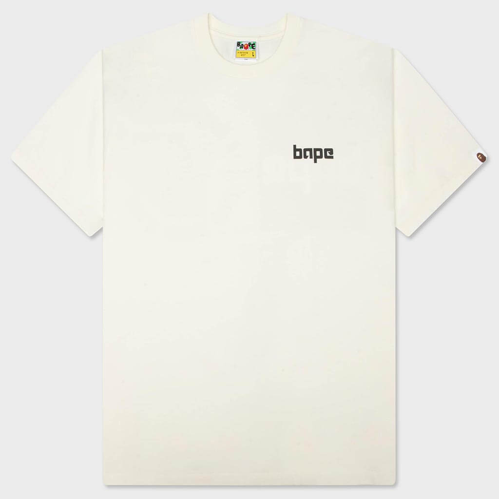 A Bathing Ape Logo Tee - Ivory