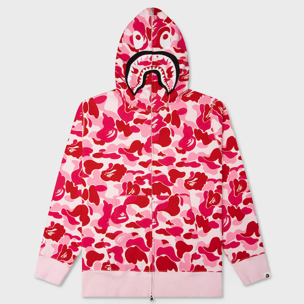 ABC Camo 2nd Shark Full Zip Hoodie - Pink