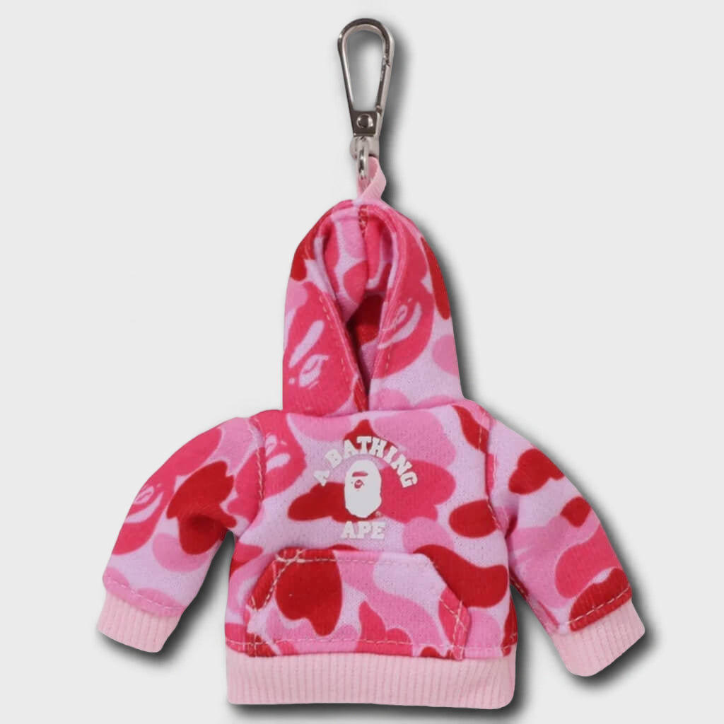 ABC Camo Pullover Hoodie Key Chain - Pink