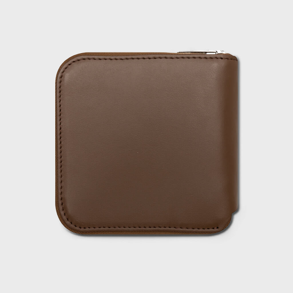 Zipped Wallet - Camel Brown – Feature