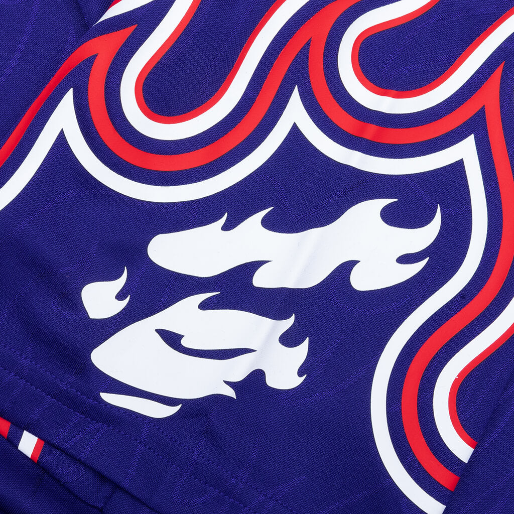 Adidas x BAPE S/S Flame Jersey - Japan Blue – Feature