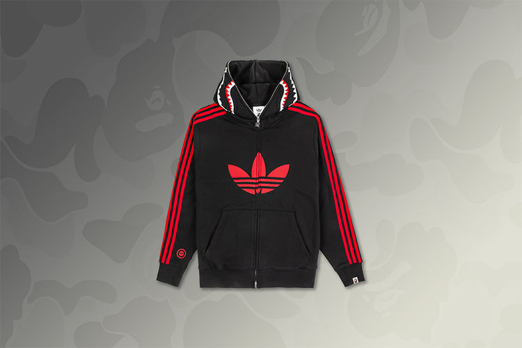 Adidas x BAPE Shark Full Zip Hoodie - Black – Feature