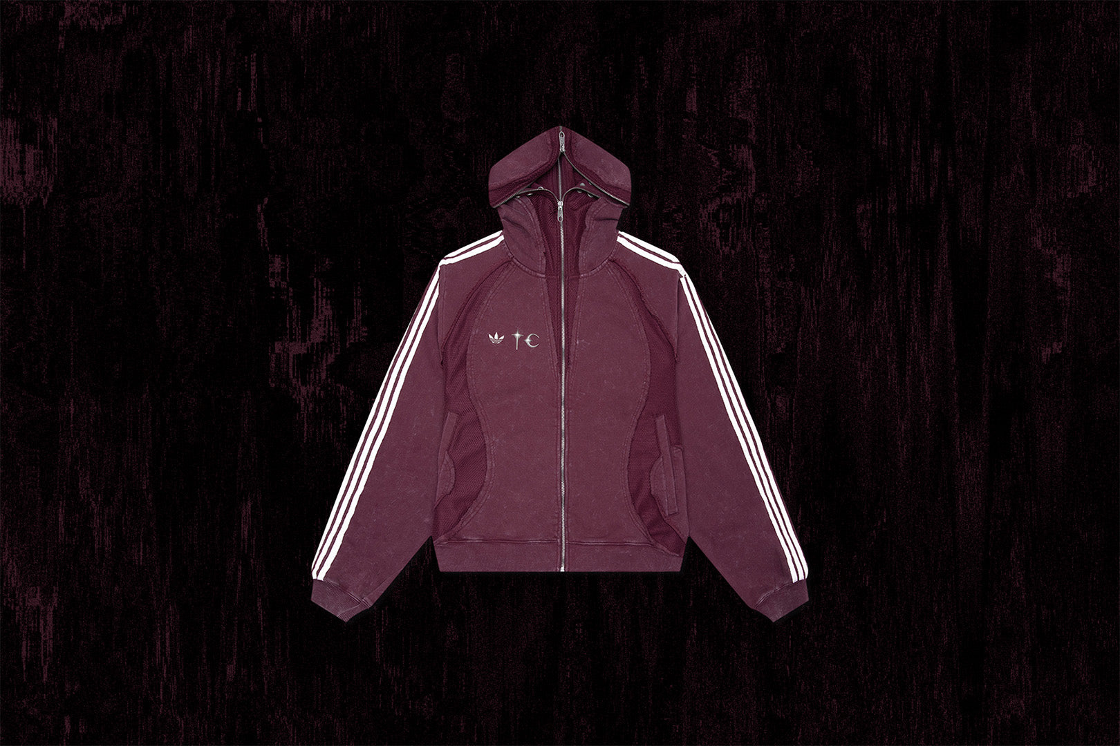 M adidas x Thug Club Zip-Up Hoodie サグクラブ adidas x Thug Club Teamgeist Hooded Zip Up Maroon Men's