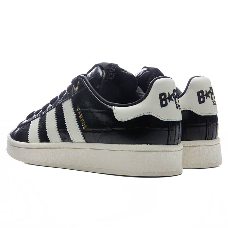ADIDAS ORIGINALS x Bape Campus 00s Men 11 in Core Black/Off White/Gold Metallic BAPE x adidas Campus 00s KJ8851 | OVERKILL main image 4