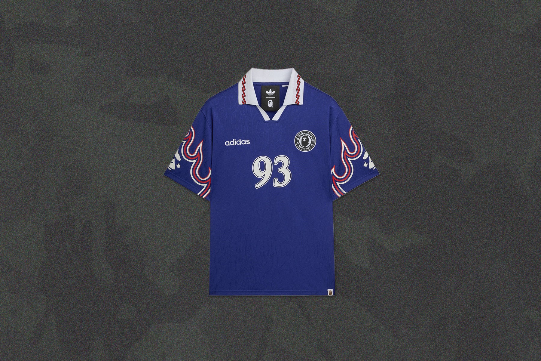 Adidas x BAPE S/S Flame Jersey - Japan Blue – Feature