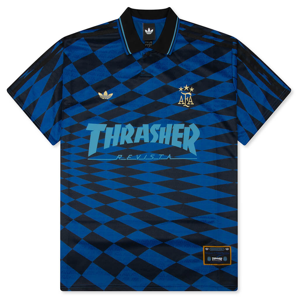 ウェア adidas THRASHER x AFA ARGENTINA JERSEY Adidas x Thrasher x AFA Argentina Jersey - Black/Blue – Feature