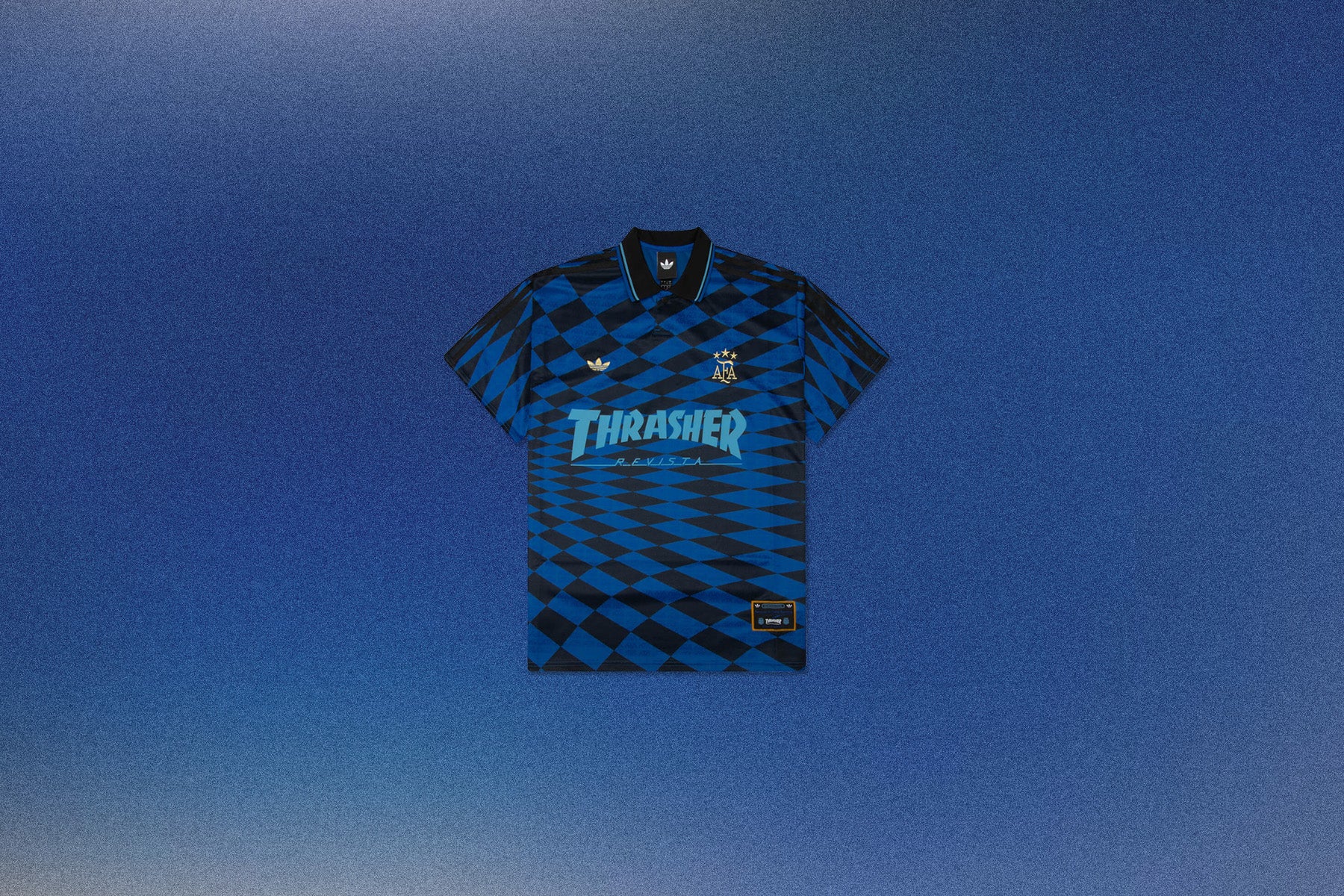 Adidas x Thrasher x AFA Argentina Jersey - Black/Blue – Feature