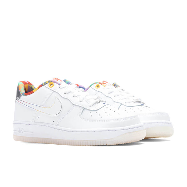 Air Force 1 LV8 (GS) - White/White/Midnight Navy – Feature
