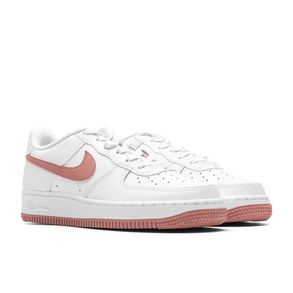 Nike Grade School Air Force 1 Summit White/Red Stardust-White