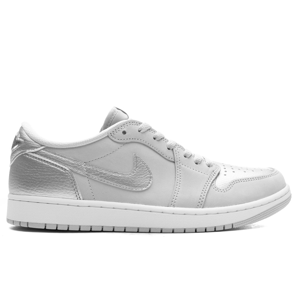 jordan white metallic silver