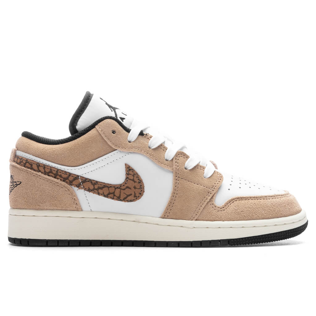 Air Jordan 1 Low SE (GS) - Hemp/Light British Tan/White – Feature