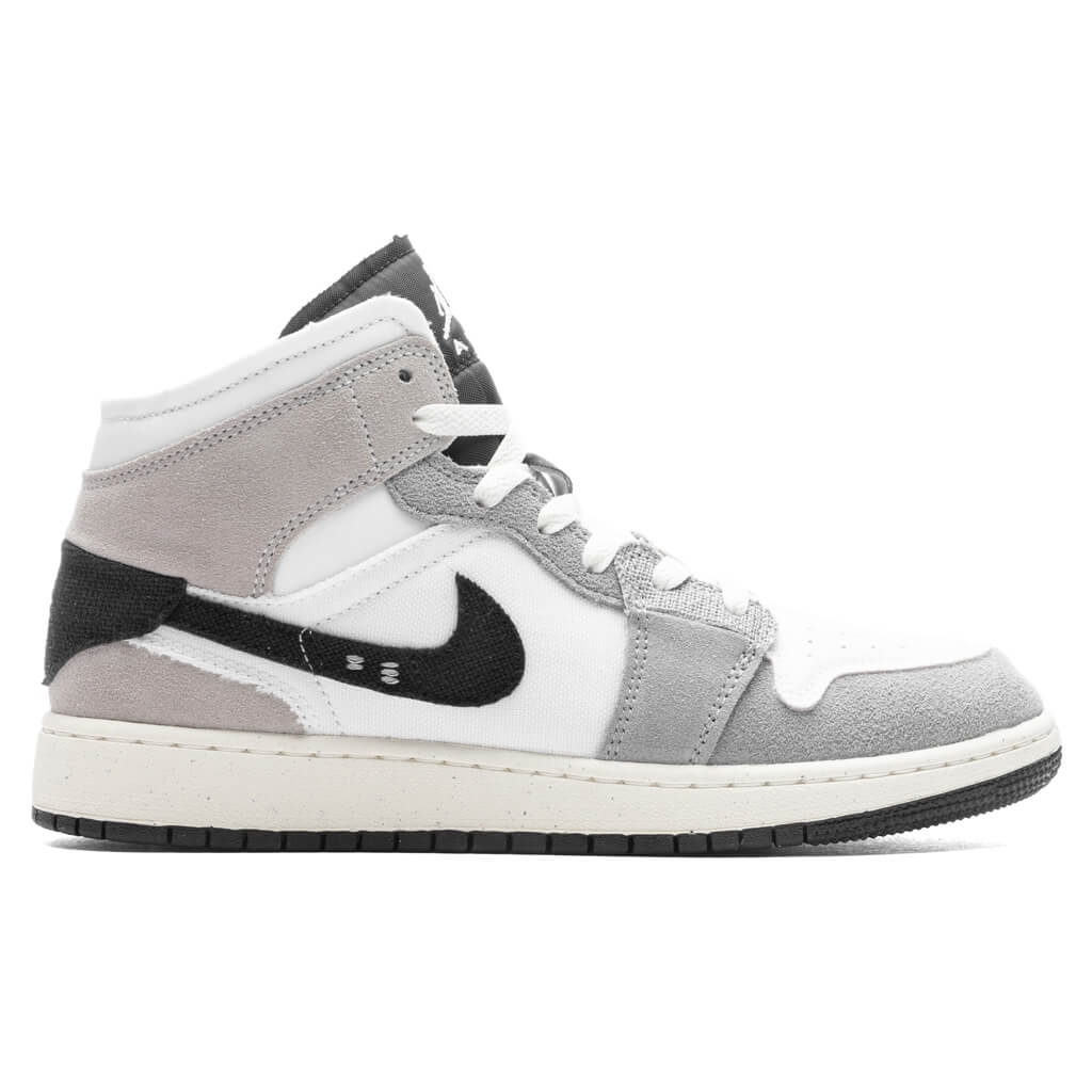 Air Jordan 1 Mid SE (GS) - Cement Grey/Black/White – Feature