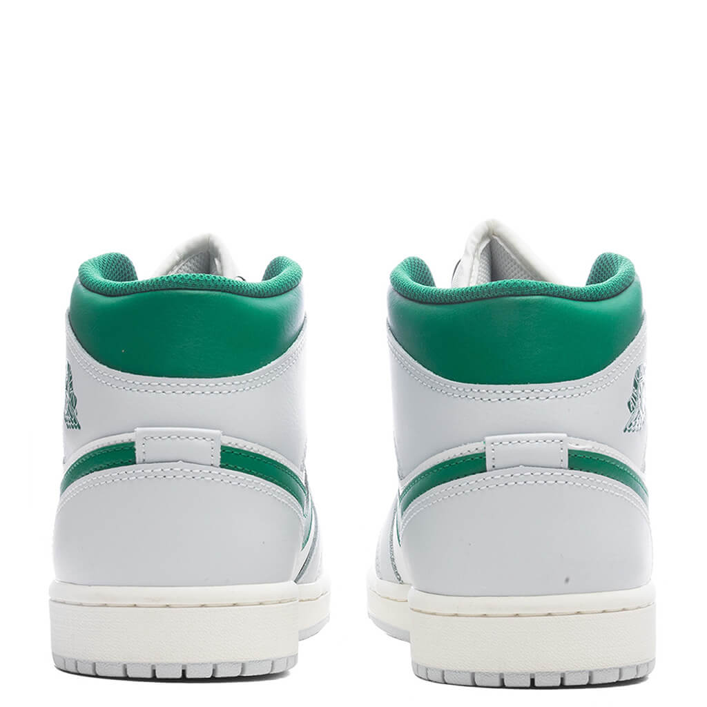 Air Jordan 1 Mid (GS) - Summit White/Pine Green/Pure