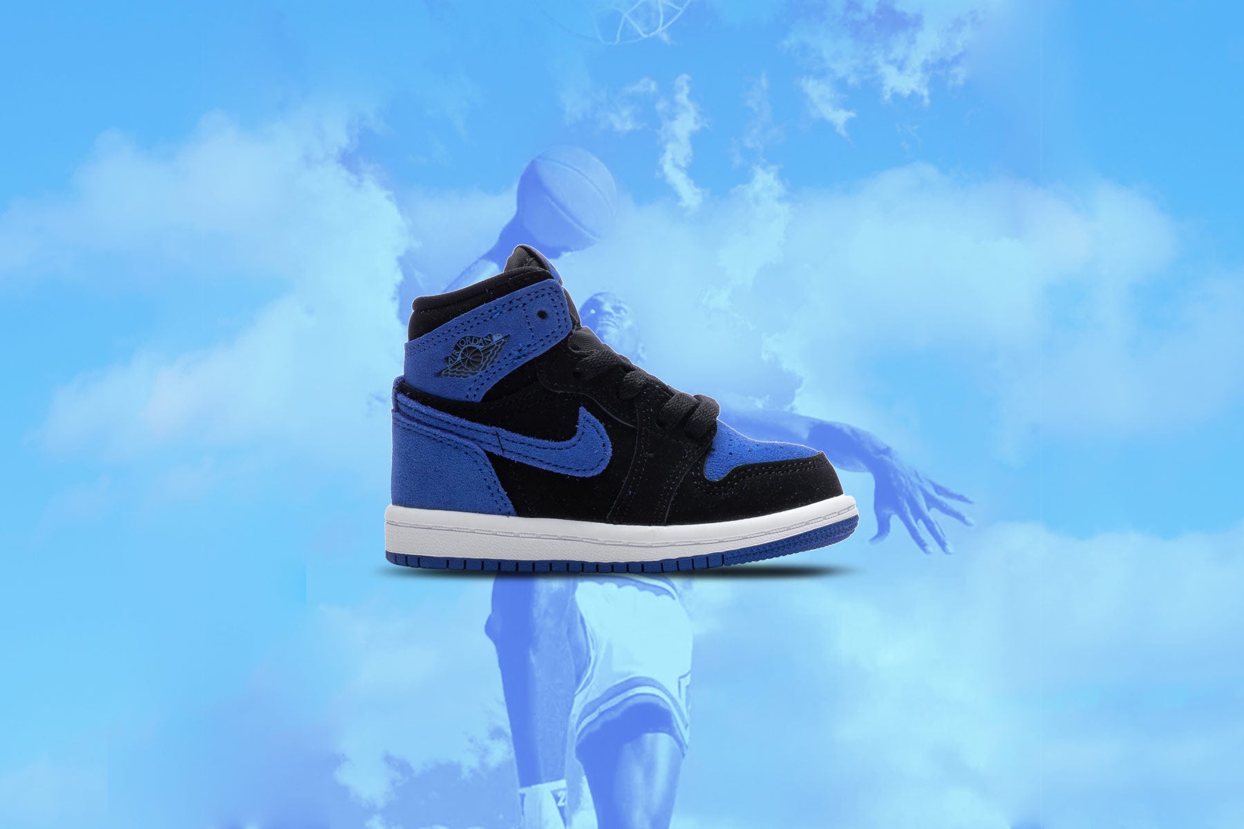 Air Jordan 1 Retro High OG (TD) 'Royal Reimagined' - Black