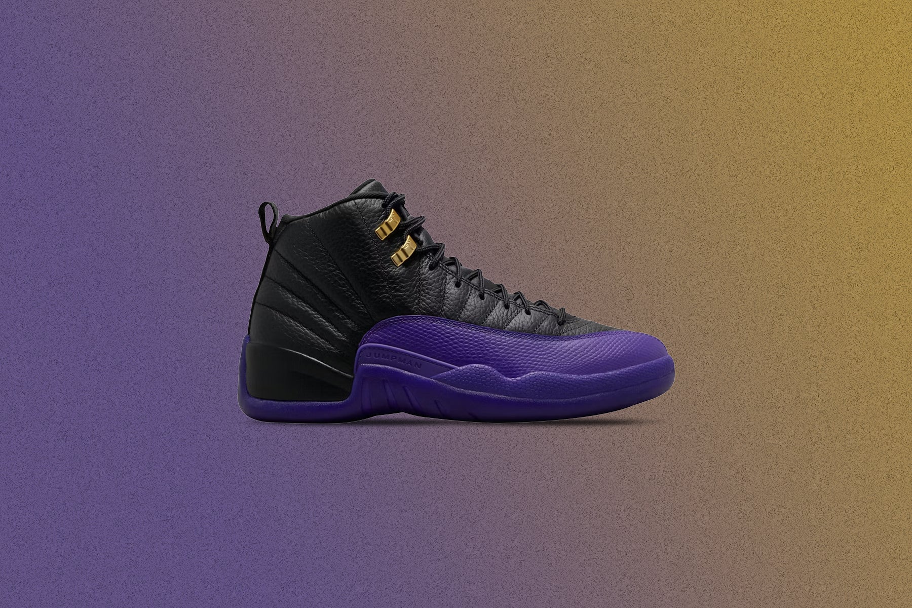 black purple and gold jordans