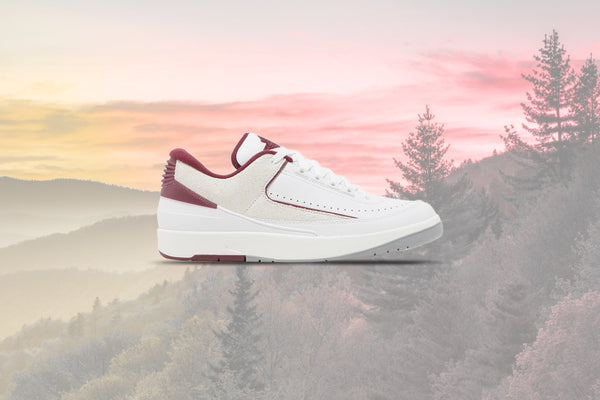 Air Jordan 2 Retro Low Men (white / cherrywood red-lt steel grey)