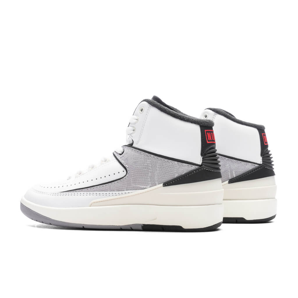 Air Jordan 2 Retro (GS) 'Python' - White/Fire Red/Cement Grey – Feature