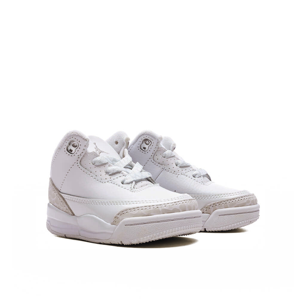 Air Jordan 3 Retro 'Pure Money' (TD) - White/Metalic Silver – Feature
