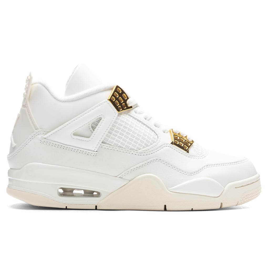 Women's Air Jordan 4 Retro 'Metallic Gold' - Sail/Metallic Gold/Black ...