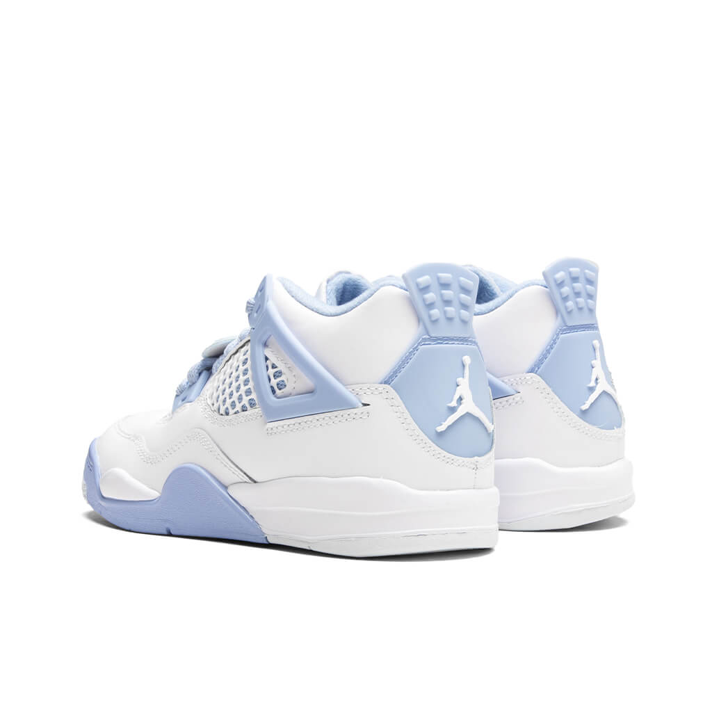 Air Jordan 4 Retro 'Aluminum' (PS) - White/Aluminum/Blue