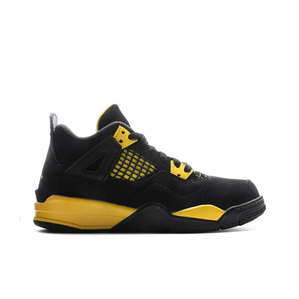 Air Jordan 4 Retro (PS) Thunder - Black/White/Tour Yellow – Feature