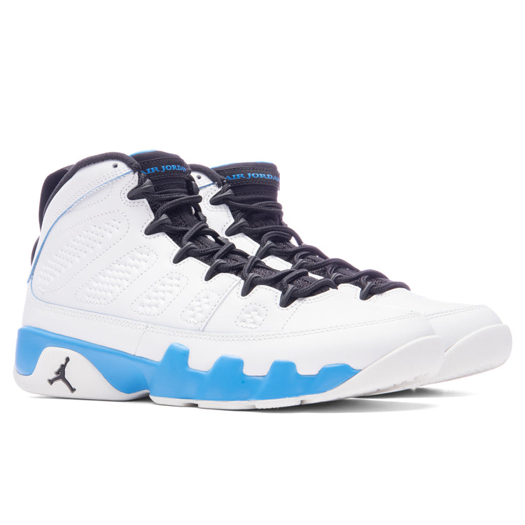 Powder Blue 9 Air Jordan 9 Retro 'Powder Blue' - Summit White/Black/Dark Powder Blue ...