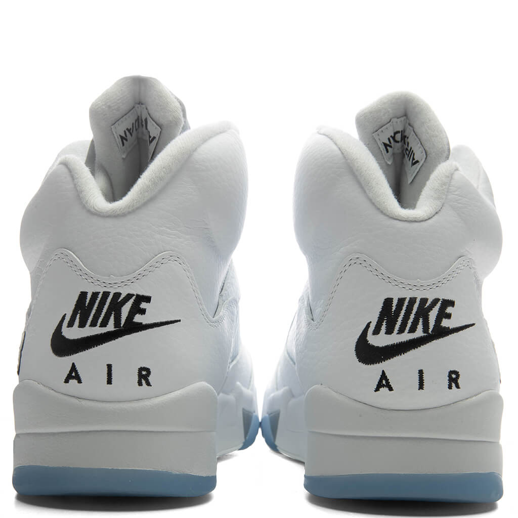 Air Jordan 5 Retro 'White Metallic' - White/Black/Metallic Silver