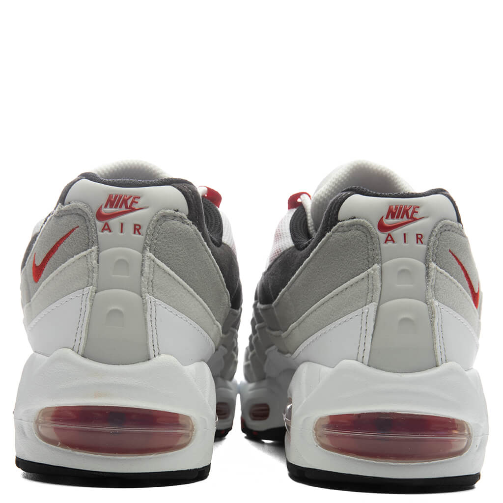 靴/バッグ NIKE AIR MAX 95 BIG BUBBL PREMIUM WHITE/COMET RED-NEUTRAL GREY-MEDIUM GREY Air Max 95 Big Bubble Premium 'Comet Red' - White/Comet Red