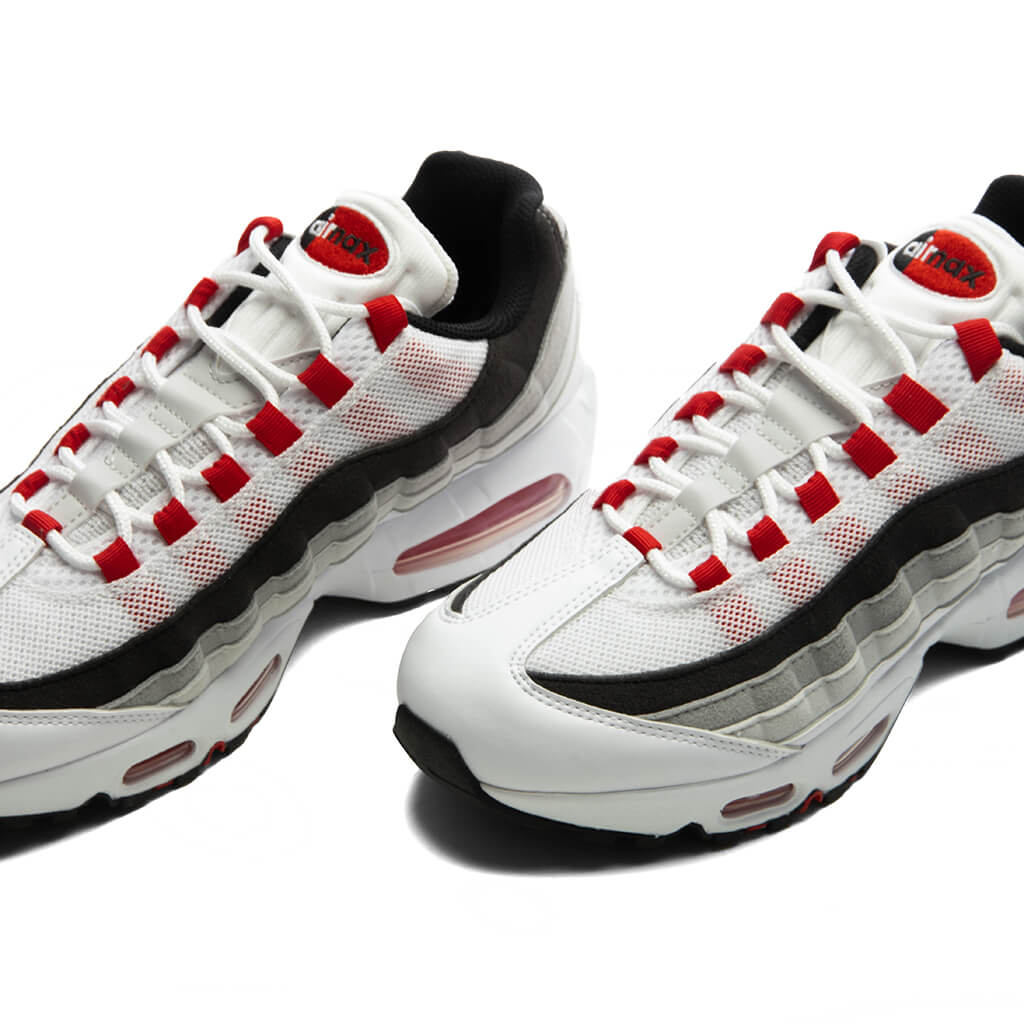 靴/バッグ NIKE AIR MAX 95 BIG BUBBL PREMIUM WHITE/COMET RED-NEUTRAL GREY-MEDIUM GREY Air Max 95 Big Bubble Premium 'Comet Red' - White/Comet Red