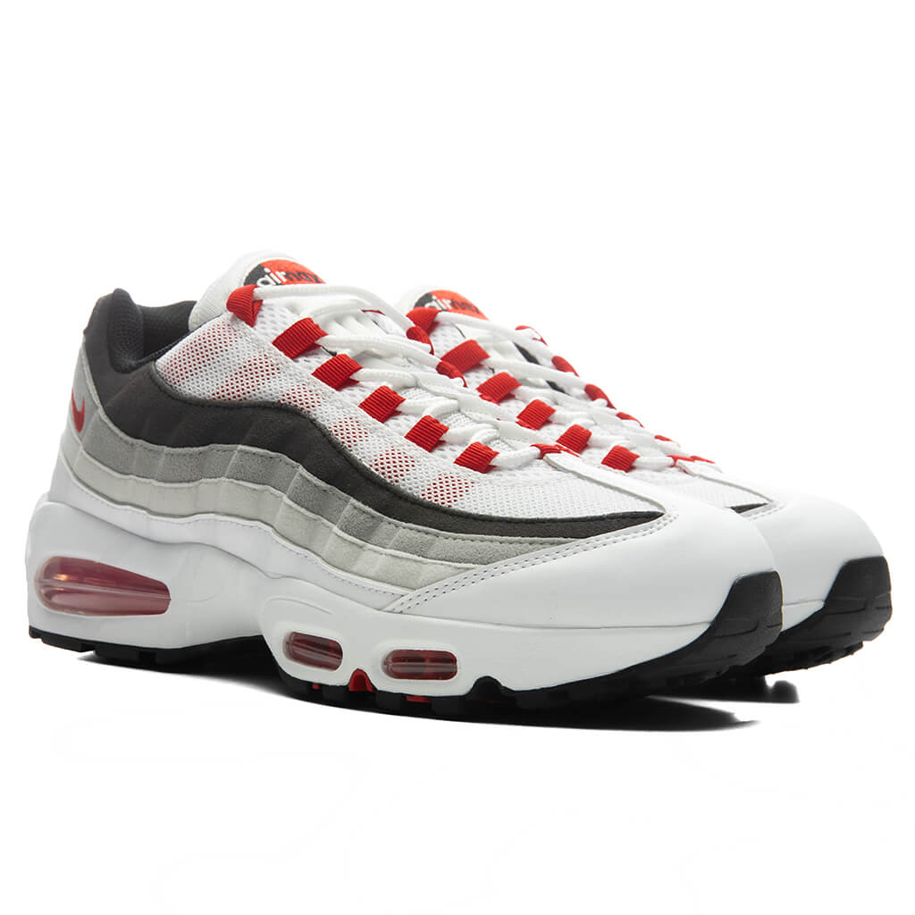靴/バッグ NIKE AIR MAX 95 BIG BUBBL PREMIUM WHITE/COMET RED-NEUTRAL GREY-MEDIUM GREY Air Max 95 Big Bubble Premium 'Comet Red' - White/Comet Red