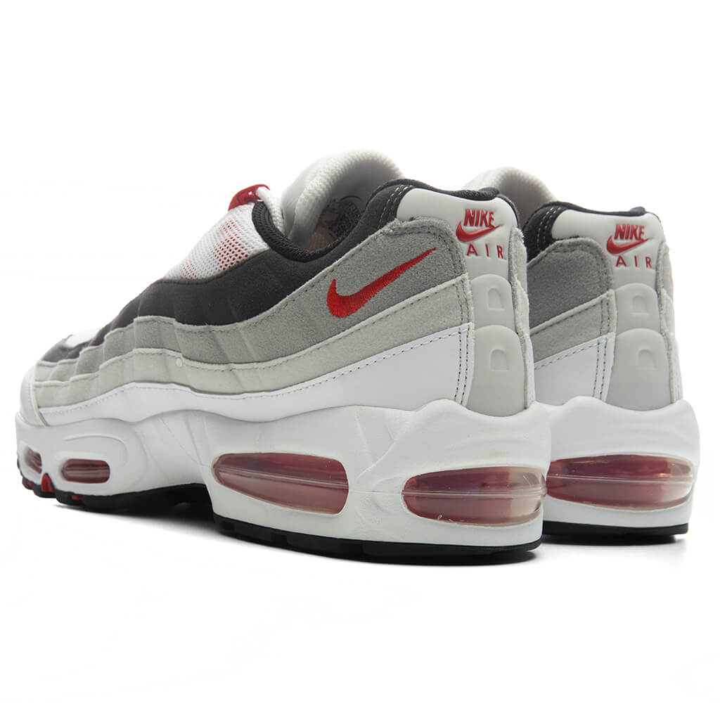 靴/バッグ NIKE AIR MAX 95 BIG BUBBL PREMIUM WHITE/COMET RED-NEUTRAL GREY-MEDIUM GREY Air Max 95 Big Bubble Premium 'Comet Red' - White/Comet Red