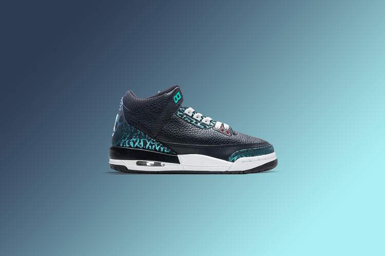 Jordan 3s Black And Teal Air Jordan Retro (GS) 'Moto' Black/Siren