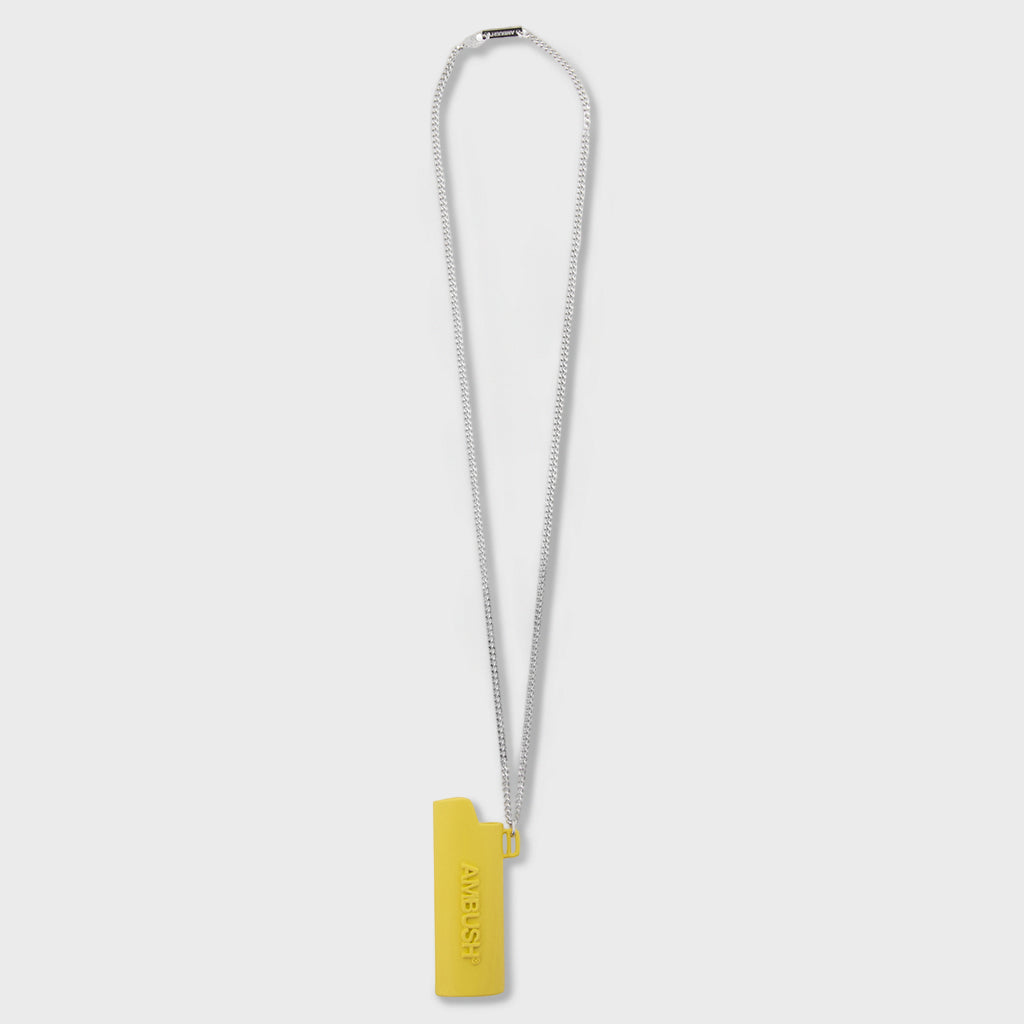 Logo Lighter Case Necklace L - Yellow/Silver
